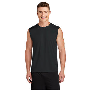 Débardeur de performance sans manches pour homme, respirant, léger, pour la salle de sport ou le sport, débardeur musculaire noir pour homme - Product Image 1