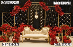 Lujoso evento decoración boda vela telón de fondo recepción noche romántica velas telón de fondo boda recepción vela pared escenario - Product Image 5