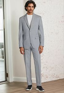 Traje de boda para hombre, conjuntos de chaqueta, talla grande, ajustado, Color sólido, ajuste a medida, oficina de negocios, trajes de 2 piezas, características transpirables - Product Image 5