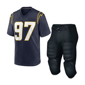 ชุดยูนิฟอร์มอเมริกันฟุตบอลแบบไม่มีปก ปรับแต่งได้ตามต้องการ สำหรับทุกเพศทุกวัย ไซส์พลัส บริการ OEM พร้อมส่งในฤดูร้อน ผลิตจากโพลีเอสเตอร์ 100% แห้งเร็ว - Product Image 1