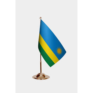 Mâts de drapeau en aluminium personnalisables pour drapeaux de bureau du Rwanda - Impression numérique sur nylon, polyester, vinyle, soie, drapeaux de jardin et drapeaux automobiles - Product Image 2