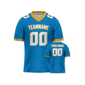 Uniformes de football américain de haute qualité et abordables pour hommes, nouveaux maillots bleus pour jeunes, kit de football le plus vendu - Product Image 1