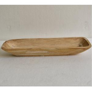 Cuenco de masa tallado a mano de elegancia rústica hecho por artesanos de la India Cuenco de masa de madera hecho a mano rústico para servir en el hogar del hotel - Product Image 2