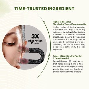 Poudre de charbon de bois activé bio biologique (poudre de guérison indienne) Pack de charbon de bois OEM vente en gros herbes pour les soins du visage et de la peau 200g - Product Image 4