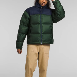 Veste d'hiver matelassée légère et élégante pour homme, imperméable, réversible, avec logo OEM personnalisé, pour une utilisation en extérieur, motif uni - Product Image 1