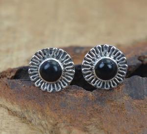 <b>Black</b> Onyx Gemstone Jewelry <b>For</b> <b>Women</b> Silver Boho Style Stud <b>Earrings</b> Jewelry 925 Sterling Silver Trending Handmade <b>Earrings</b> - Product Image 5