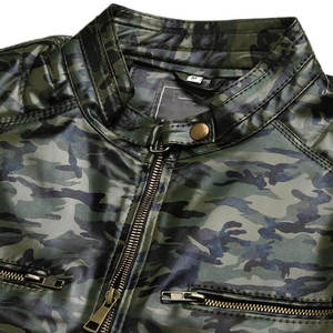 Veste de moto en cuir véritable de haute qualité à 100 %, avec col montant, en cuir PU noir, meilleure veste en cuir pour homme, fabriquée au Pakistan - Product Image 2