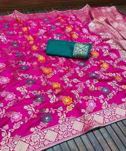 Gorgeous Party Wear Saree for Women with Fancy Net <b>Fabric</b> and Stunning Bridal Embroidery for Wedding Functions - Product Image 6