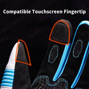Gants de moto en cuir personnalisables de haute qualité - Gants de sport d'extérieur respirants et imperméables pour la course et le motocross unisexe - Product Image 5