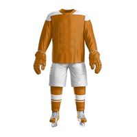 Conjunto de Hockey sobre Hielo Sublimado de Poliéster Transpirable Rosa y Gris para Equipos Profesionales, Personalizable con Nombre y Número, Elástico en Cuatro Direcciones, Venta al Por Mayor