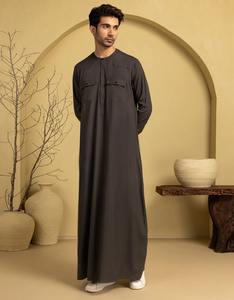Ropa islámica más vendida hombres Thobe musulmán árabe Thobe venta al por mayor precio barato ropa islámica hombres Thobe Jubba para hombres - Product Image 5