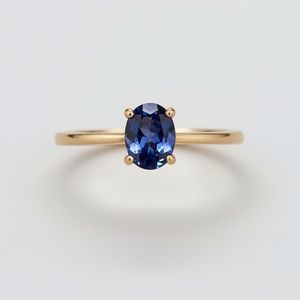 แหวนหมั้น Tanzanite ทองคำ14K สุดหรู | เครื่องประดับชั้นดีสำหรับผู้หญิง | แหวนอัญมณีจริยธรรมทำด้วยมือ - Product Image 5