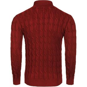 Nouveau vente en gros de pull de couleur unie en polyester de haute qualité pull-over pulls décontractés à col rond pour hommes - Product Image 2