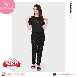 Femmes bleu 100% coton robe de nuit d'été pyjama ensemble Experts vendent doux confortable demi manches Sexy Design vêtements de nuit usage domestique - Product Image 2