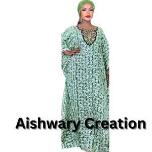 Royal African Retro Maxi Hippie Boho Hawaii Estampado Hand-Tie Dye Algodón Batiki Kaftan Thai Bordado Plus A-Line Modest - Product Image 1