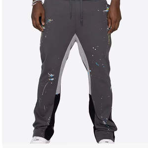 Pantalon de survêtement évasé personnalisé pour hommes pantalon baggy décontracté à taille élastique respirante et à séchage rapide - Product Image 2