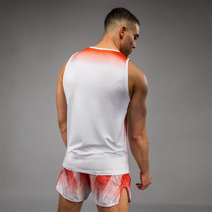 Maillot de basket-ball à impression numérique, vêtements de sport pour hommes, vente en gros personnalisée, haute qualité, séchage rapide, respirant, 100% polyester, débardeur - Product Image 2