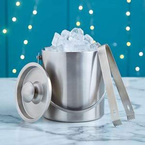 Cubo de hielo de aluminio de diseño atractivo con asas de lomo de latón, Enfriador de cubo de hielo de forma redonda de Color cobre de la mejor calidad - Product Image 3