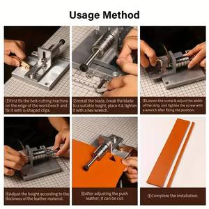 Tagliapalline in pelle affilate lame per taglio della striscia regolabile per la lavorazione della pelle fai da te - Product Image 5