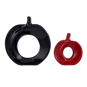Pièce décorative en céramique en forme de pomme moderne - Product Image 1