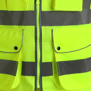 Chaleco de seguridad de poliéster de alta visibilidad personalizable para adultos de alta visibilidad con cremallera frontal y función a prueba de agua al mejor precio - Product Image 6