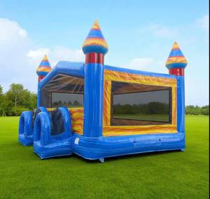 Castillo Inflable Azul de Grado Comercial para Fiestas de Cumpleaños al Aire Libre, Alquiler para Eventos - Product Image 6