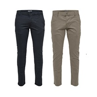 Heren Skinny-Fit Kaki Canvas Broeken van Hoge Kwaliteit, Op Maat Gemaakt, Hoge Taille, Casual Business Broeken, Exportklaar, Stretch Chino, Rechte Pasvorm