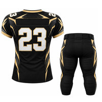Fournisseur direct d'usine, uniforme de football américain respirant, logo personnalisé, couleurs et tailles, matériau polyester, service OEM