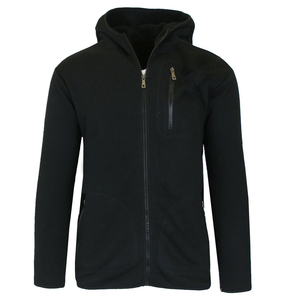 Sudadera con capucha de secado rápido con cremallera completa cómoda para hombre, transpirable, cálida, de lana lisa, logotipo personalizable, tela colorida de invierno XS con tinte liso - Product Image 2