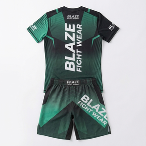 ชุดแรชการ์ดแบบเต็มตัวสำหรับผู้ชายและผู้หญิง Blaze Fight Wear และกางเกงขาสั้นสำหรับฝึกซ้อมบราซิลเลียนยิวยิตสู สำหรับผู้ใหญ่ที่ต้องการฝึกซ้อมและต่อสู้ - Product Image 4
