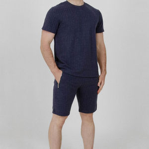 ชุดเซ็ตเสื้อยืดและกางเกงขาสั้นผ้าเทอร์รี่คอตตอนออร์แกนิค 100% พรีเมียม สำหรับผู้ชาย ใส่สบาย ระบายอากาศได้ดี ลายเรียบ สีพื้น เหมาะสำหรับฤดูร้อน - Product Image 5