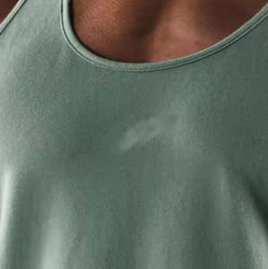 Débardeur durable en coton renforcé pour hommes, coupe en vrac du fabricant OEM - Product Image 5