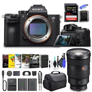 Full-Frame Mirrorless <b>Camera</b> Body 42.4 MP BSI Sensor 4K HDR Video 24-70mm Zoom Lens 64GB Card NP-FZ-100 <b>Battery</b> Photo HD - Product Image 6
