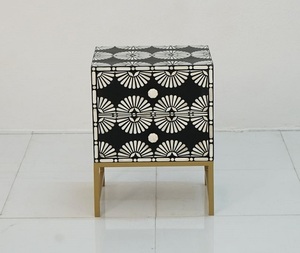 Tiroir commode en bois moderne avec incrustation d'os serpillière pour chambre à coucher salon ferme villa rangement meubles de style moderne - Product Image 5