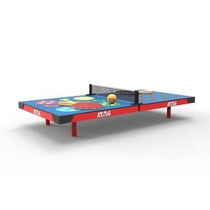 Table de ping-pong compacte et polyvalente Stag Iconic 4-en-1, surface en MDF de 25 mm, pliable pour une utilisation en intérieur, accessoires inclus - Product Image 1