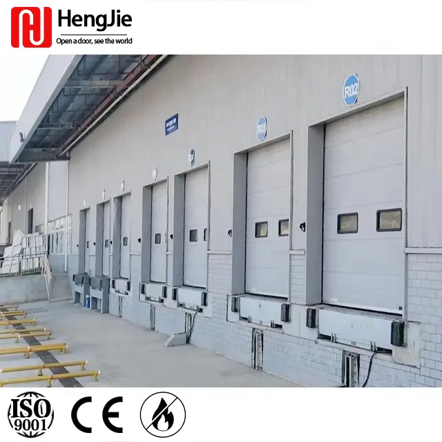 Секционные промышленные двери Китай завод композитные двери оптом автоматические промышленные двери с окнами