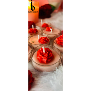 Rose Tea Light Candle Floral Design <b>Decorative</b> Candle for Festivals <b>Valentine</b> day & Home Use for Best Price - Product Image 4