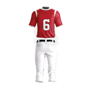 Nouveau prix raisonnable, meilleure qualité, 100% polyester respirant, uniforme de baseball à col en V, nom d'équipe personnalisé, fabriqué au Pakistan - Product Image 2