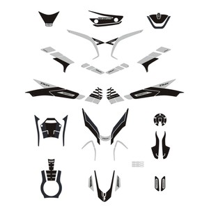 Kit Adesivi Protettivi 3D Argento per Scooter e Moto, Compatibili con Yamaha Tmax 560 2022 per Decorazione - Product Image 1