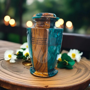 โกศเผาศพทำจากเรซินโรสวู้ดแกะสลักด้วยมือที่ระลึกที่ระลึกงานศพสัตว์เลี้ยงและมนุษย์โกศ - Product Image 4