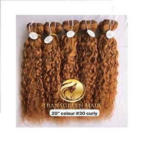 Extensiones humanas vírgenes de templo indio de visón Camboyano de 20 pulgadas, calidad Premium 100%, color de donante único suave crudo #30, color rizado - Product Image 1