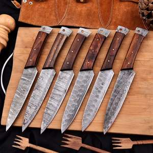 Ensemble de couteaux de chef en acier Damas de style japonais, fabrication artisanale de haute qualité, OEM personnalisé, nouveau modèle 2025, fabrication artisanale, support OEM et DIY - Product Image 1