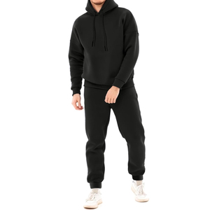 Conjunto de chándal y sudadera de tendencia superior para hombre, Jersey personalizado, chándales holgados con cordón liso en oferta muy barata - Product Image 6