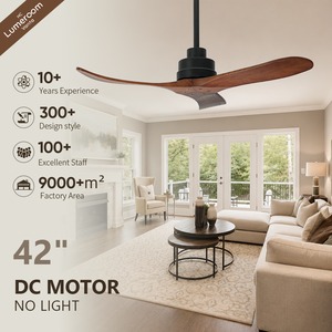 42 Inch Wood <b>Ceiling</b> <b>Fan</b> without Light <b>Remote</b> <b>Control</b> Quiet 3 Blade <b>Ceiling</b> <b>Fan</b> for Dining Room Bedroom Apartment - Product Image 1