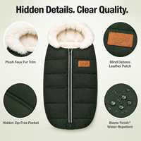 Couverture de poussette en fausse fourrure pelucheuse, imperméable, chauffe-pieds pour poussette, couverture de poussette d'hiver, enveloppe chaude pour poussette