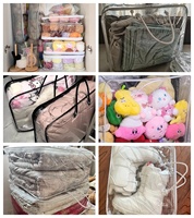 Sac à fermeture éclair en PVC transparent pour draps de lit, emballage en plastique avec logo personnalisé