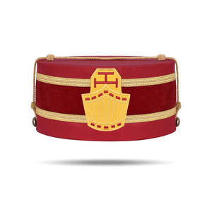 Nouveau Style Haute Qualité Couronne Cap Rouge Soie Bas quantité minimale de commande OEM Service Maçonnique Franc-Maçon Couronne Caps - Product Image 1