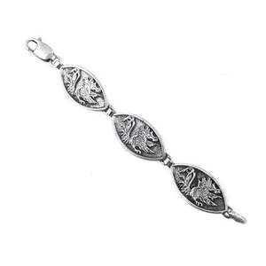 Bracelet manchette vintage en argent tibétain avec motif dragon, bijou unisexe en alliage plaqué argent antique, cadeau - Product Image 2