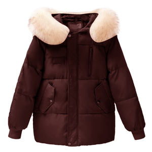 Chaqueta acolchada para mujer, ligera, acolchada, transpirable, con bolsillos, con cremallera, cuello levantado, chaqueta cálida de invierno - Product Image 3