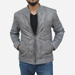 Chaqueta de Cuero para Hombre, Estilo Urbano, Piel de Vacuno, Fabricación OEM, Venta al Por Mayor, Personalizable - Product Image 4